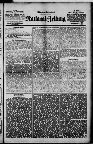 National-Zeitung vom 10.11.1903