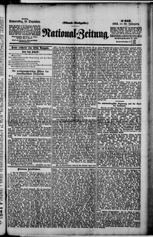 National-Zeitung on Dec 10, 1903