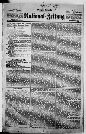 Nationalzeitung vom 01.01.1904