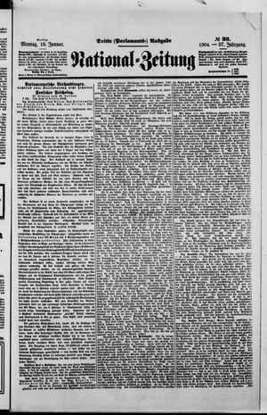 Nationalzeitung vom 18.01.1904