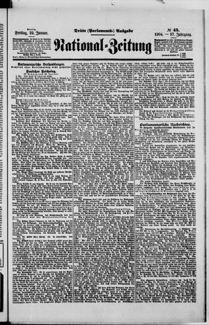 Nationalzeitung vom 22.01.1904