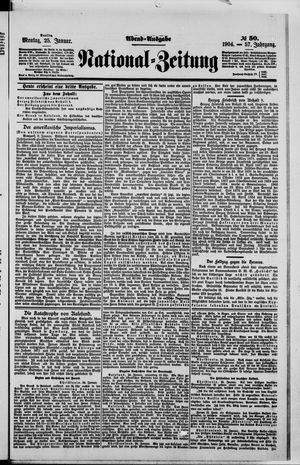 Nationalzeitung vom 25.01.1904