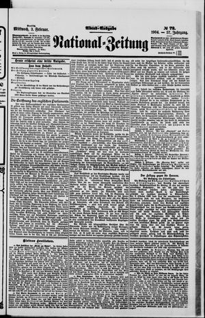 Nationalzeitung vom 03.02.1904