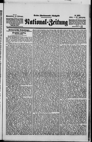 Nationalzeitung vom 13.02.1904