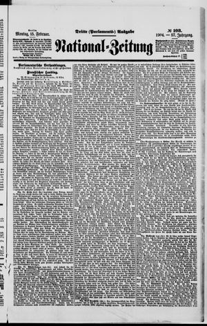 Nationalzeitung vom 15.02.1904