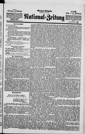 Nationalzeitung vom 21.02.1904