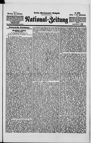 Nationalzeitung vom 22.02.1904