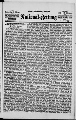 Nationalzeitung vom 25.02.1904