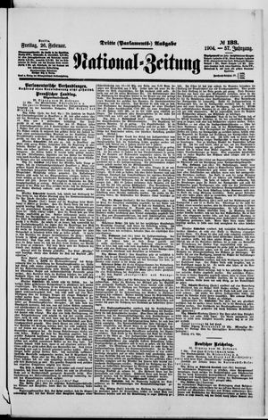 Nationalzeitung vom 26.02.1904