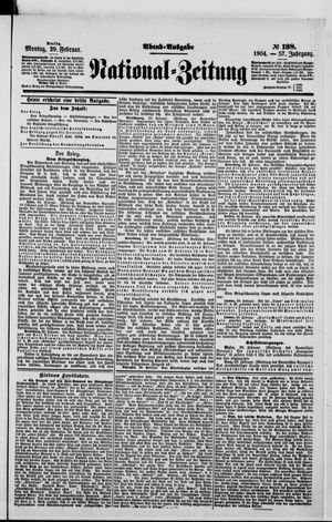 National-Zeitung vom 29.02.1904