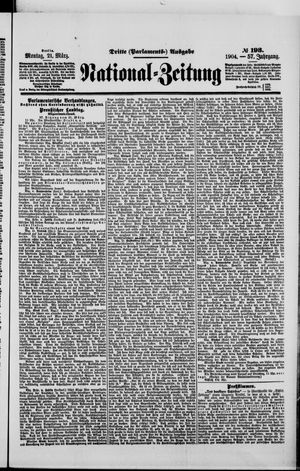 Nationalzeitung vom 21.03.1904