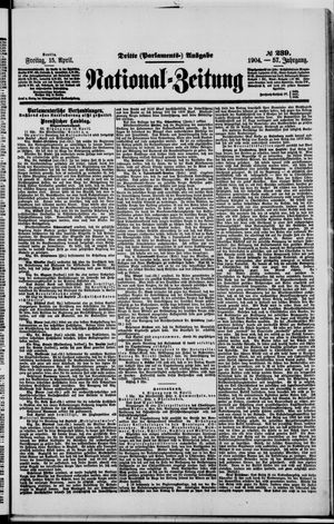 Nationalzeitung on Apr 15, 1904