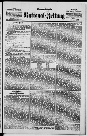 Nationalzeitung vom 20.04.1904