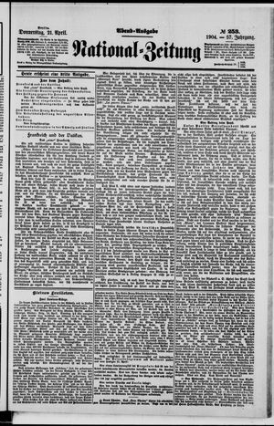 Nationalzeitung vom 21.04.1904