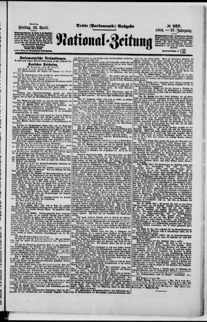 Nationalzeitung vom 22.04.1904
