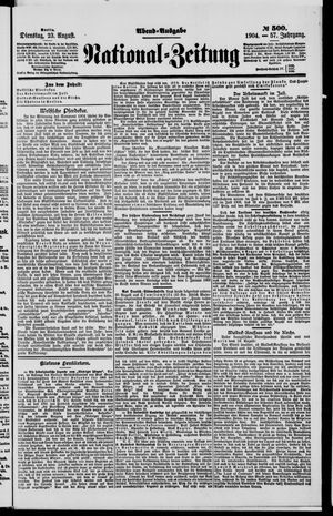 Nationalzeitung vom 23.08.1904