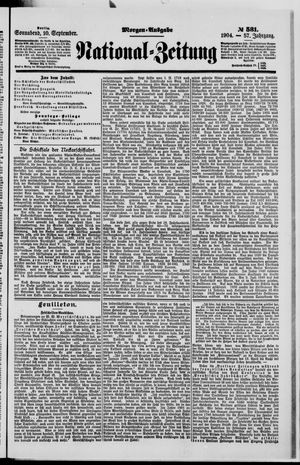 Nationalzeitung vom 10.09.1904