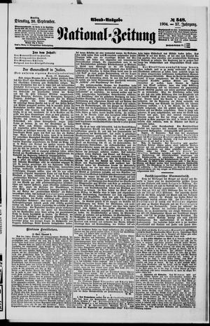 Nationalzeitung vom 20.09.1904