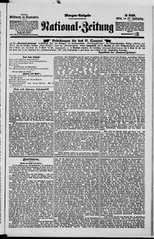 Nationalzeitung vom 21.09.1904