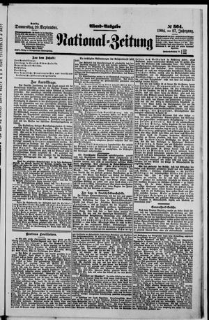 National-Zeitung vom 29.09.1904