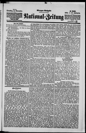 Nationalzeitung vom 15.11.1904