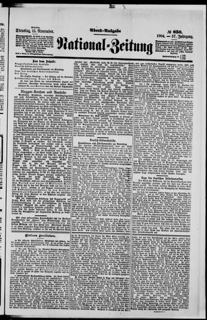 Nationalzeitung vom 15.11.1904