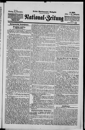 Nationalzeitung vom 21.11.1904