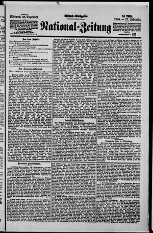 Nationalzeitung vom 28.12.1904