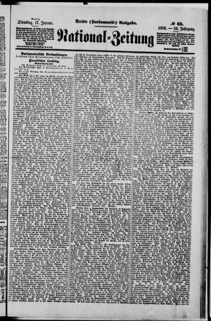 Nationalzeitung vom 17.01.1905