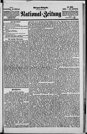 Nationalzeitung vom 16.02.1905