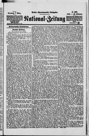 Nationalzeitung vom 07.03.1905