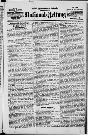 Nationalzeitung vom 21.03.1905