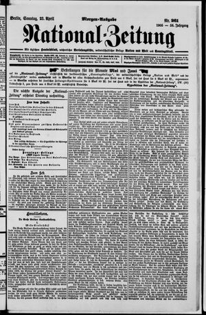 Nationalzeitung vom 23.04.1905