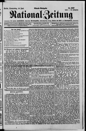 Nationalzeitung vom 29.06.1905