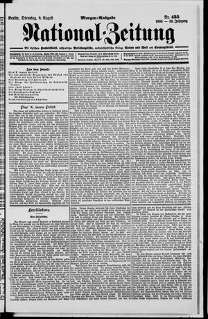 Nationalzeitung vom 08.08.1905
