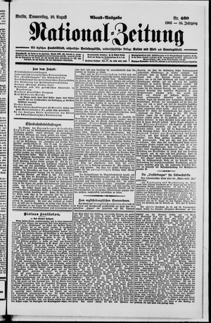 Nationalzeitung vom 10.08.1905