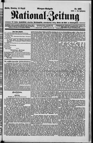 Nationalzeitung vom 13.08.1905