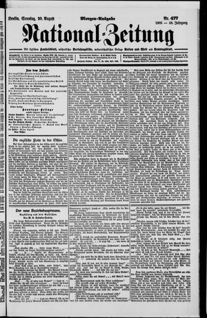 Nationalzeitung vom 20.08.1905