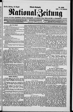 Nationalzeitung vom 25.08.1905