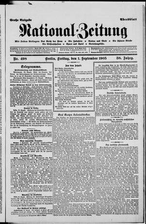 Nationalzeitung vom 01.09.1905