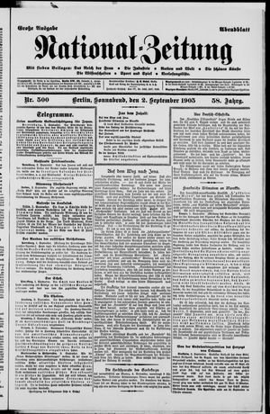 Nationalzeitung vom 02.09.1905