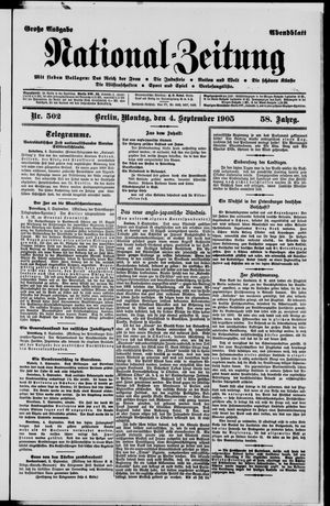 Nationalzeitung vom 04.09.1905