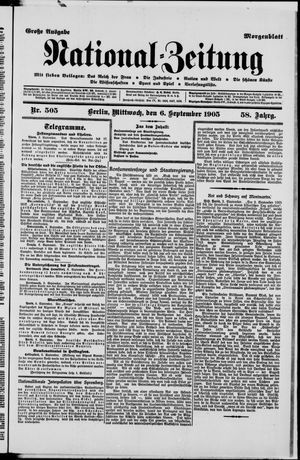 Nationalzeitung vom 06.09.1905