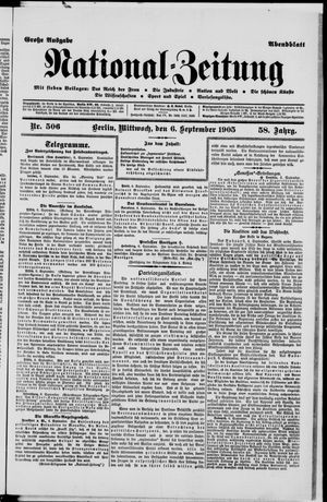 Nationalzeitung vom 06.09.1905