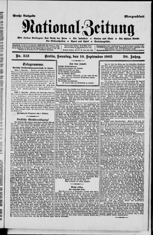 Nationalzeitung vom 10.09.1905