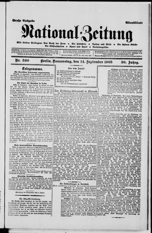 Nationalzeitung vom 14.09.1905