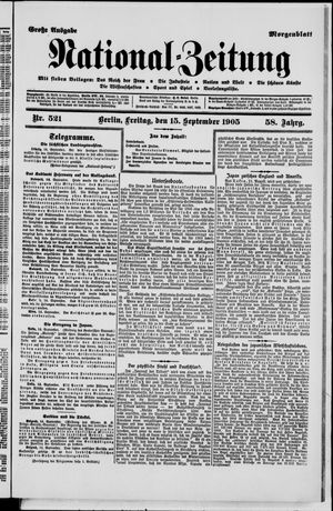 Nationalzeitung vom 15.09.1905