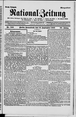 Nationalzeitung vom 16.09.1905