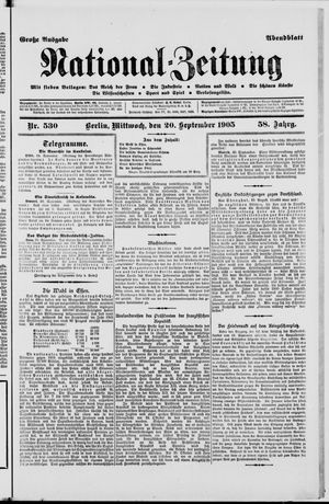Nationalzeitung vom 20.09.1905