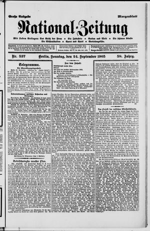 National-Zeitung on Sep 24, 1905